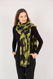 Jamie Heavyweight Scarf - Lime, Leopard-Sarta