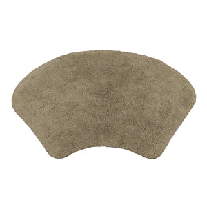 Curved Shower Mat - 100% Cotton Rounded Bath Mat in Mocha