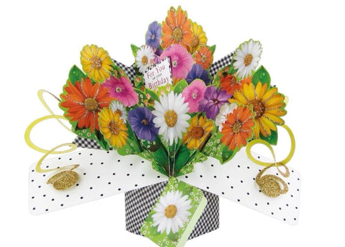 Birthday Gerberas - Pop-Up Greeting Card - Second Nature