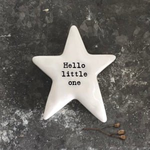 Hello Little One Star Porcelain Token - East of India