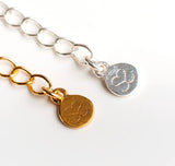 Gold Mini Hammered Disc Necklace