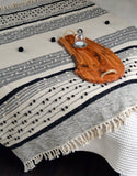 Nina Bobble Boho Throw - Scandi Monochrome Textured Blanket