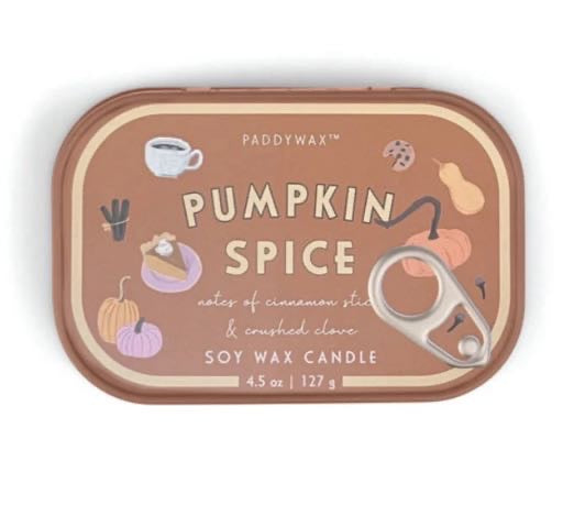 BISTRO PUMPKIN PRINTED TIN CANDLE - PUMPKIN SPICE