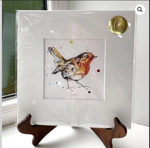 Peekaboo Robin Print - Kathryn Callaghan Mini Prints