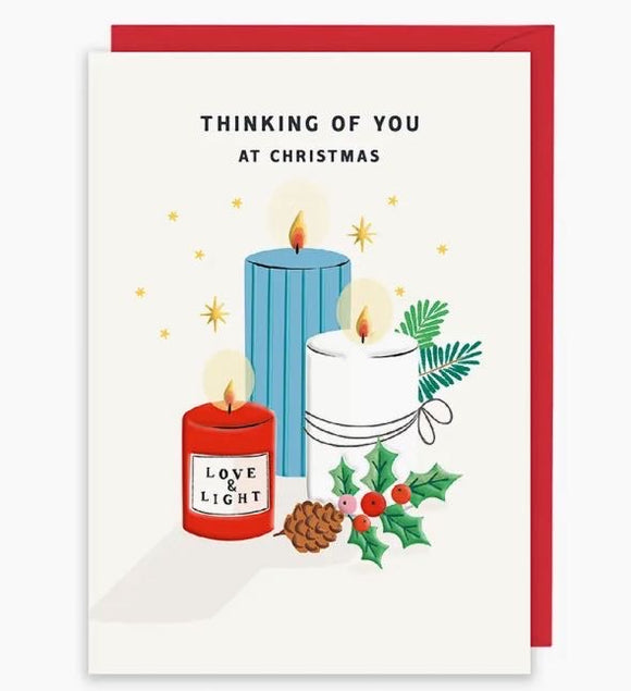 Thinking of you at Christmas - Candles Christmas Card