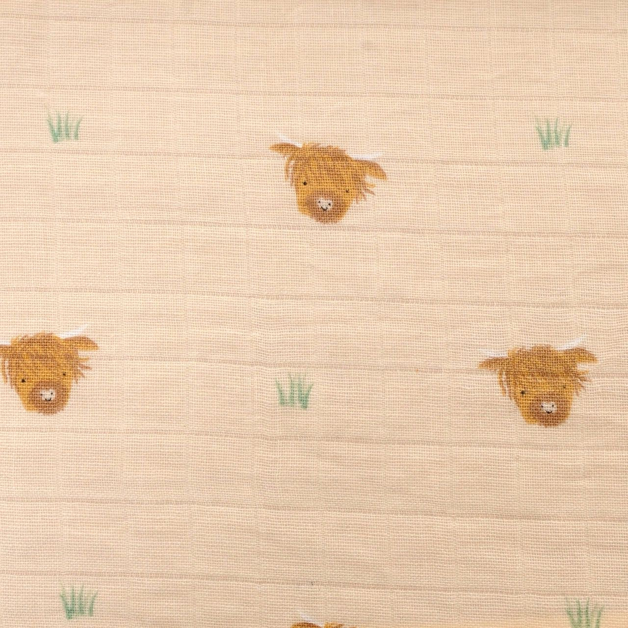 Highland Cow Baby Muslin