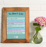 To Don't List Print (A4) - Parful Stuff