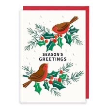 Robins Season's Greeting Card