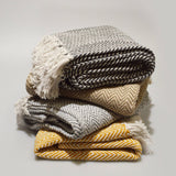 Audley Cotton Chevron Herringbone Throw - 100% Cotton