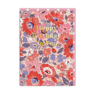 Happy birthday to you ditsy greeting card