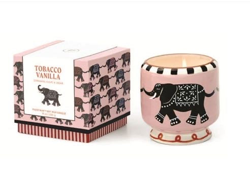 A DOPO ELEPHANT CERAMIC CANDLE - TOBACCO VANILLA