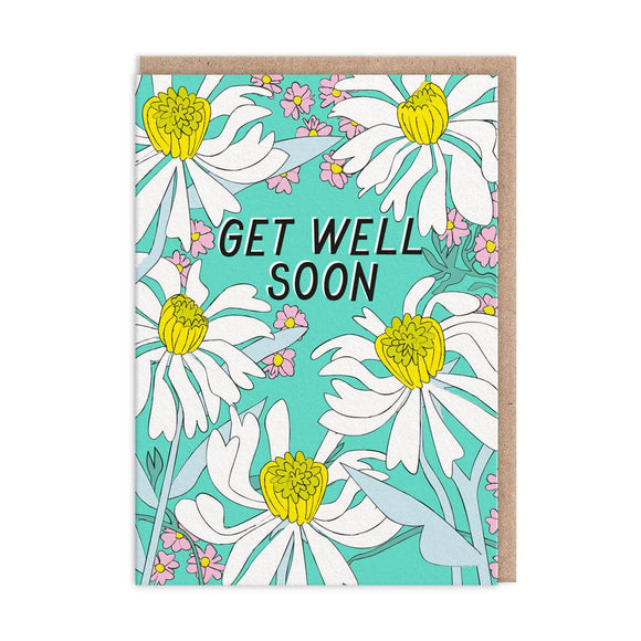 Get well soon daisies card 