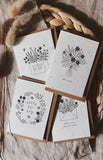 Pack of 4 Mini Plantable Seed Note Cards