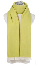 Herringbone Design Winter Scarf - lime green 