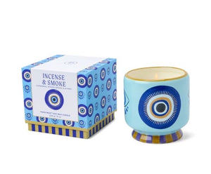 ADOPO 8 OZ./226G EYE CERAMIC CANDLE - INCENSE & SMOKE