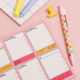 A5 notepad - week planner - let's get busy