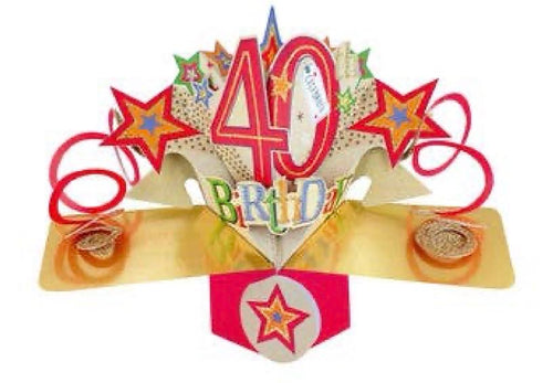 40th Birthday - Pop-Up Greeting Card - Second Nature