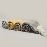 Audley Cotton Chevron Herringbone Throw - 100% Cotton