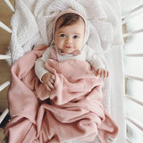 100% Organic Cotton Pointelle Swaddle Receiving Baby Blanket