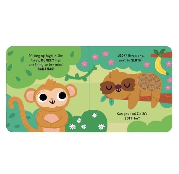 Monkey Mayhem – Touch & Feel Board Book - Jungle Sensory Book