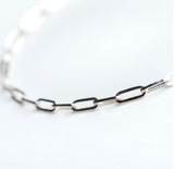 Silver Paperclip chain necklace 