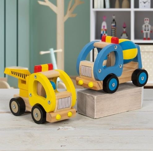 Retro Construction Truck Toy - Assorted Colours