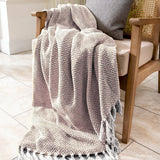 Audley Cotton Chevron Herringbone Throw - 100% Cotton