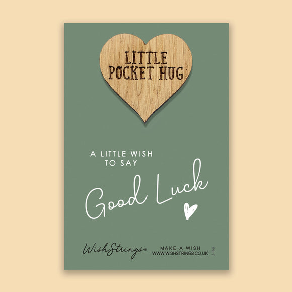 Good luck little pocket hug from wishstrings 
