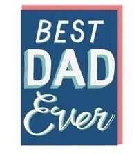 Best Dad Ever Typographic Father’s Day Card