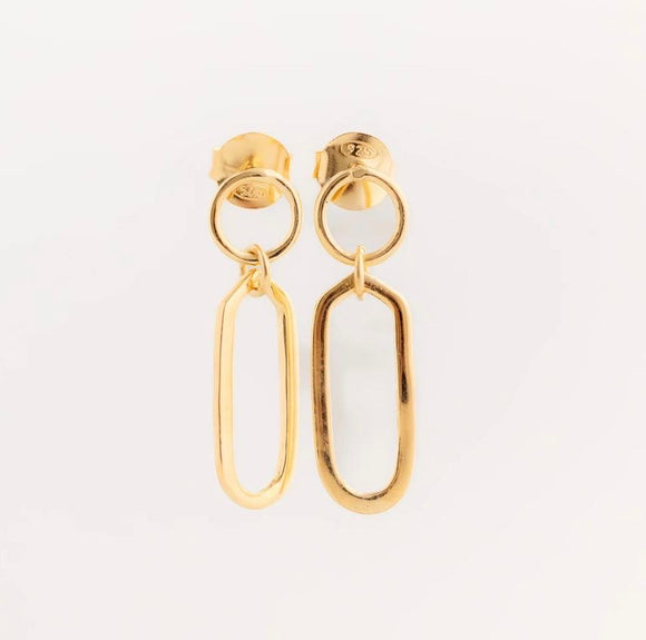 Gold Chain Link Earrings