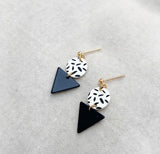 Mini Memphis Stud Earrings - Black - Jack & Freda