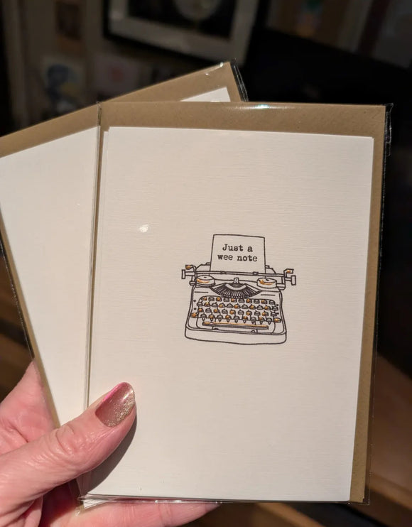 Just A Wee Note, 5 Pack of Greeting Cards