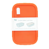 Double Wall Lunch Box With Divider - Orange - Rex London
