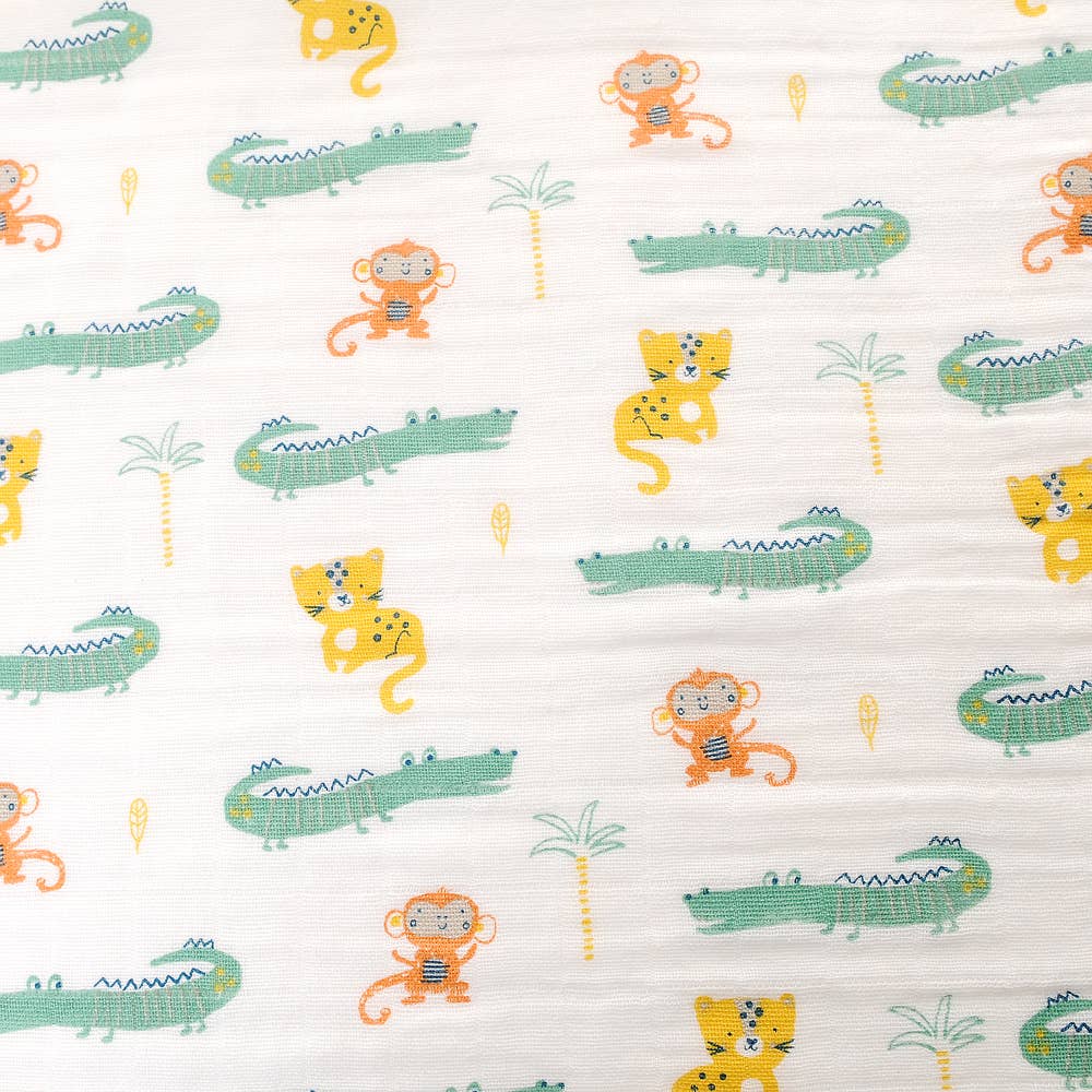 Ziggle Muslin Squares Pack of 3 — Jungle Safari Baby Gift