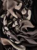 Cara Lightweight Scarf - Grey, Animal Colour Block