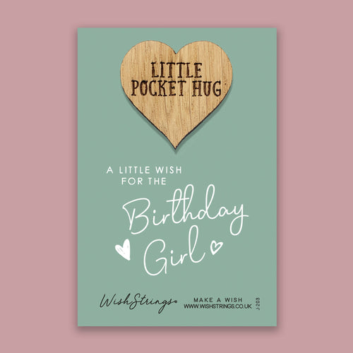 Birthday Girl little pocket hug from wishstrings 