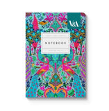 Neon Floral Peacock Floral A5 Premium Paperback Notebook