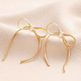 Statement gold bow earrings 