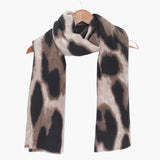 Lois Neutral Leopard Lightweight Scarf -Sarta