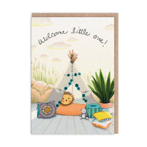 Welcome little one baby card