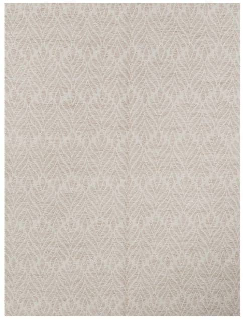 Beige Leaf Patterned Winter Scarf