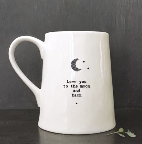 Love You To The Moon And Back Porcelain Mug - East Of India