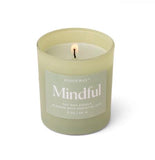 Wellness Glass Soy Candle -  Green - Mindful