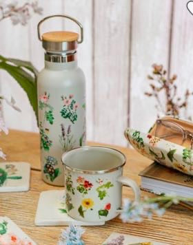 Vintage Flowers Metal Water Bottle - Sass & Belle