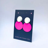 Matt Disc Earrings - Various Colours - Jack & Freda