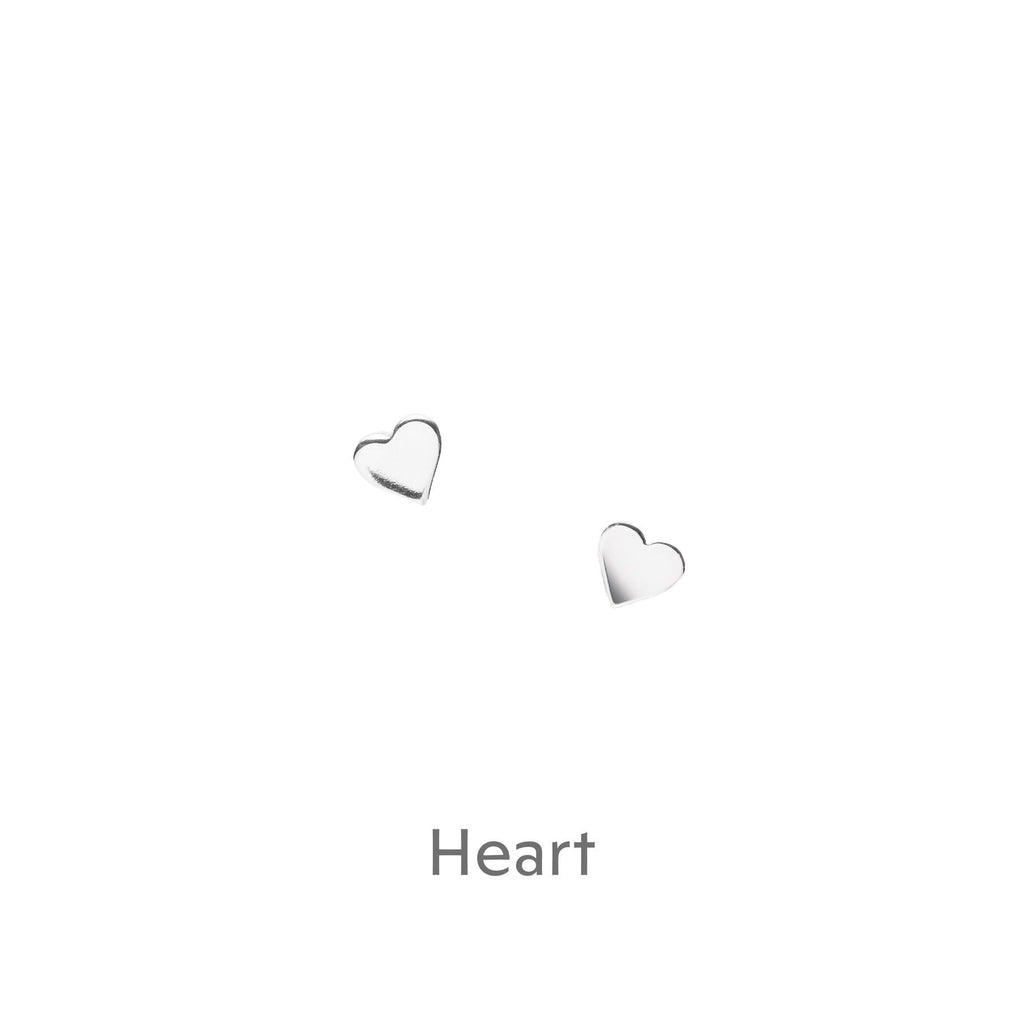 Silver Stud Earrings – Sterling Silver Heart Studs Gift Boxed With Birthday Card - Happy Birthday Sausage