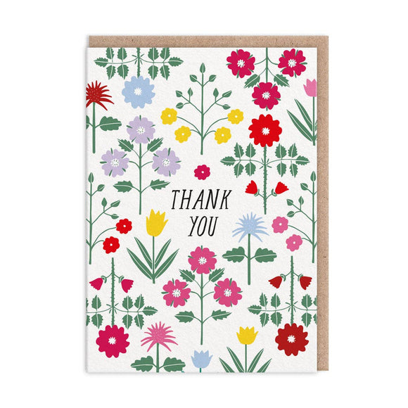 Floral thank you card 