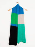 Nellie Heavyweight Scarf - Blue/Green, Colour Block