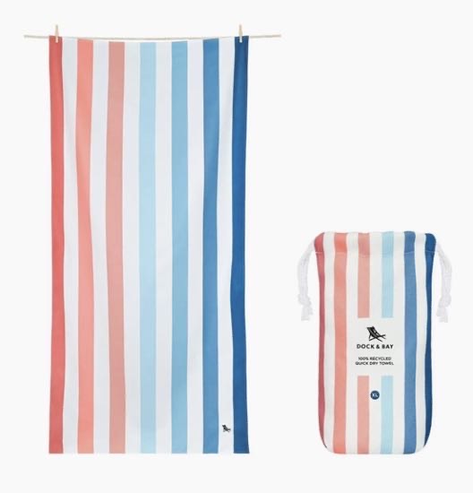 Dock and bay sand to sea stripe towel 