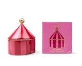 Hand Painted Ceramic Trinket Box – Pink & Red Circus Tent